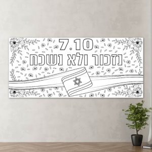 שבעה באוקטובר מלחמת חרבות ברזל כרזות שלטים פעילות הפעלה בית ספר קהילה 7.10 בשורות טובות