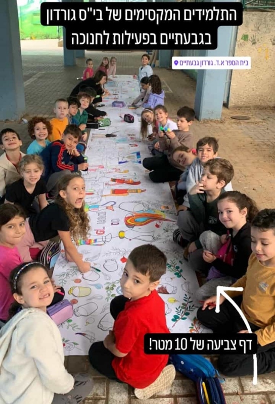 _פעילות הפעלה דף צביעה ענק הפסקה פעילה_בית ספר גורדון גבעתיים חנוכה יצירה משותפת ענקית רעיון בית ספר כיתה מרכז קהילתי (2)